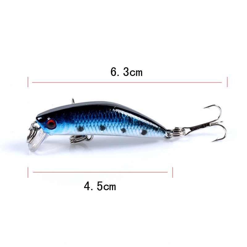 Umpan Pancing Hard Bait Bentuk Ikan Panjang 4.5cm Berat 2.8g