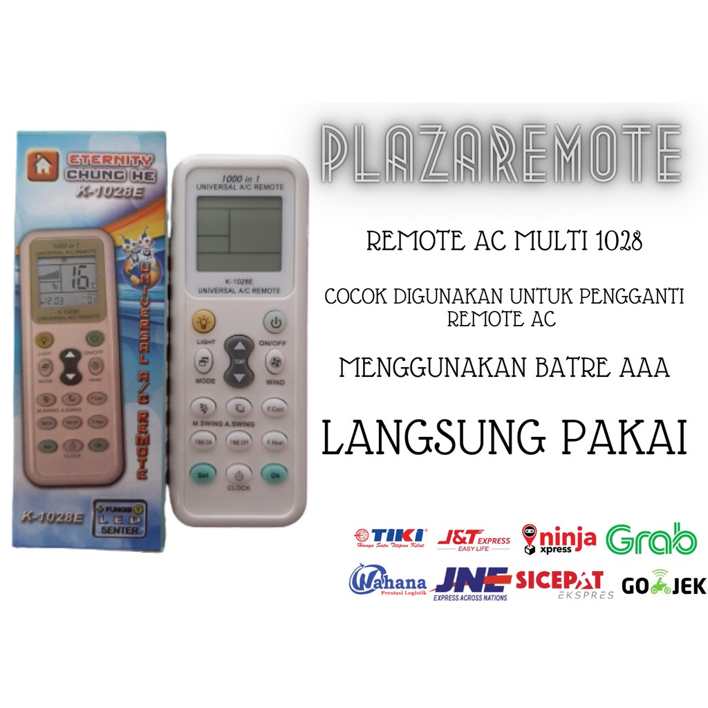 REMOTE MULTI AC 1028 universal samsung changhong tcl gree daikin dll