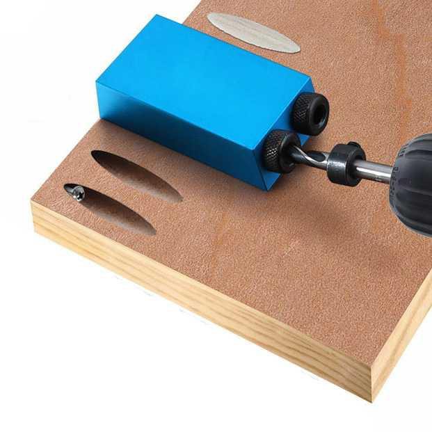RDEER Kit Adapter Mata Bor Hole Jig Pembuat Lubang Baut Papan Kayu