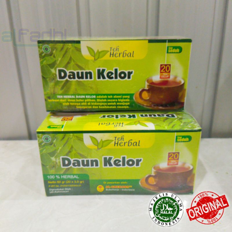 

Teh Herbal Celup Daun Kelor Moringa Kering Halal MUI isi 20 bag tea Al Ghuroba