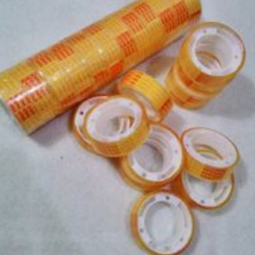 Vinztstore - Isolasi Gold Tape Kuning Kecil Bening Solatip Kecil Mini Serbaguna