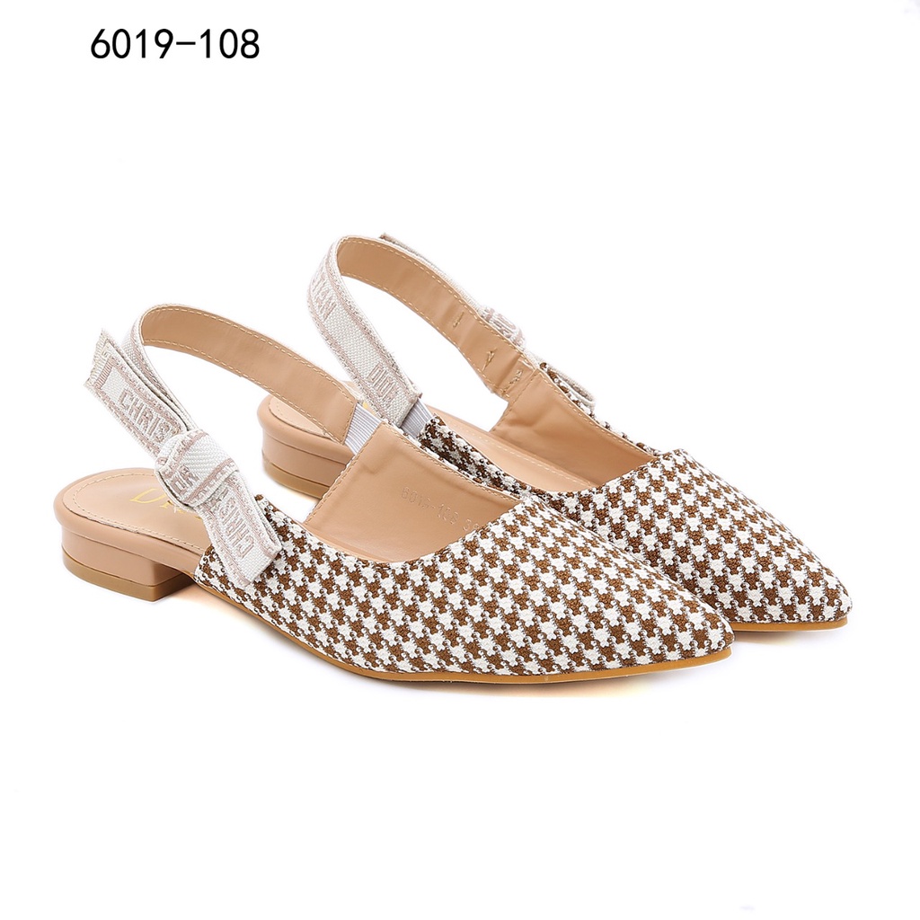 CD Houndstooth Slingback Ballerina Flats 6019-108