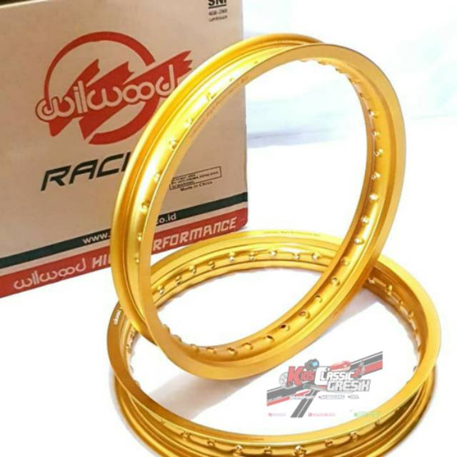 Velg wilwood wshape uk 185 dan 215 gold type kotak