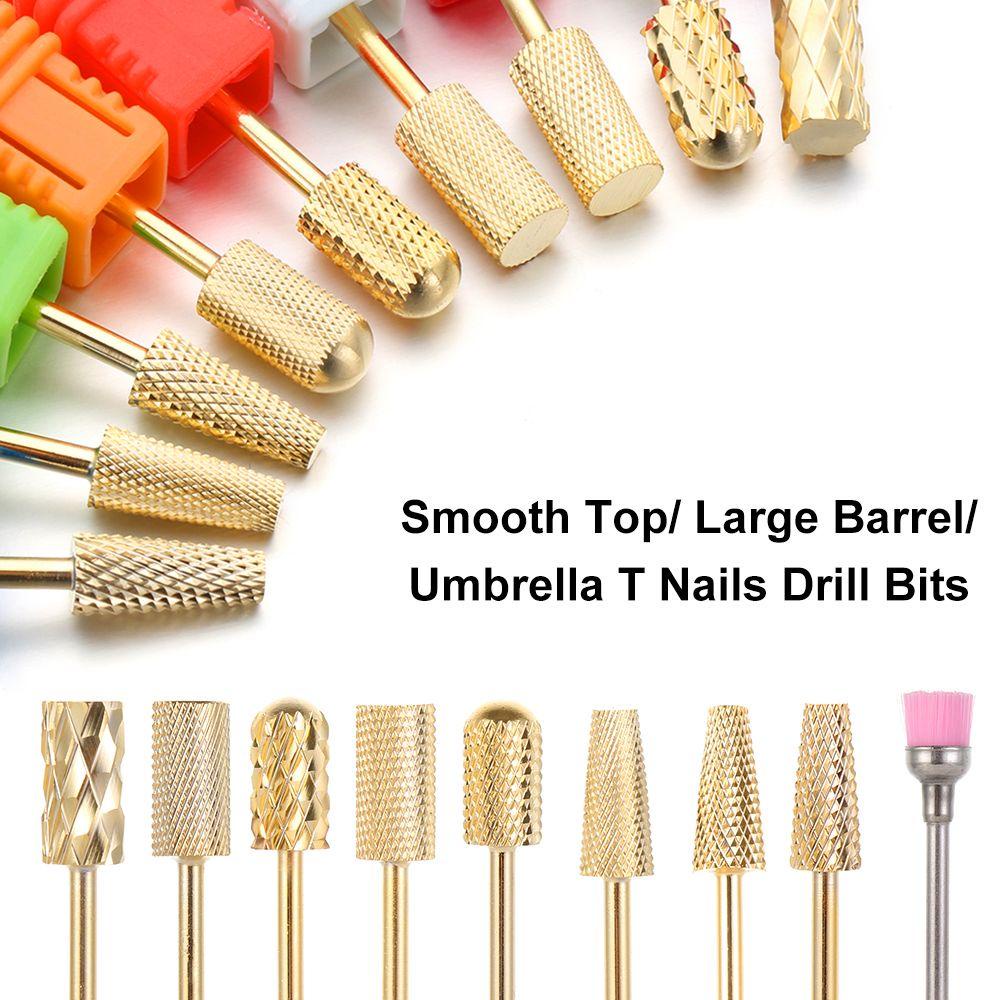 Top Mata Bor Kuku Nail Polishing Nail Art Tools Cone Carbide Bit Tungsten Steel Carbide