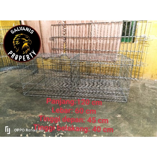 kandang kelinci galvanis 2 hole P120L60T40cm/kandang box serbaguna/ kandang hewan/binatang/ kandang 