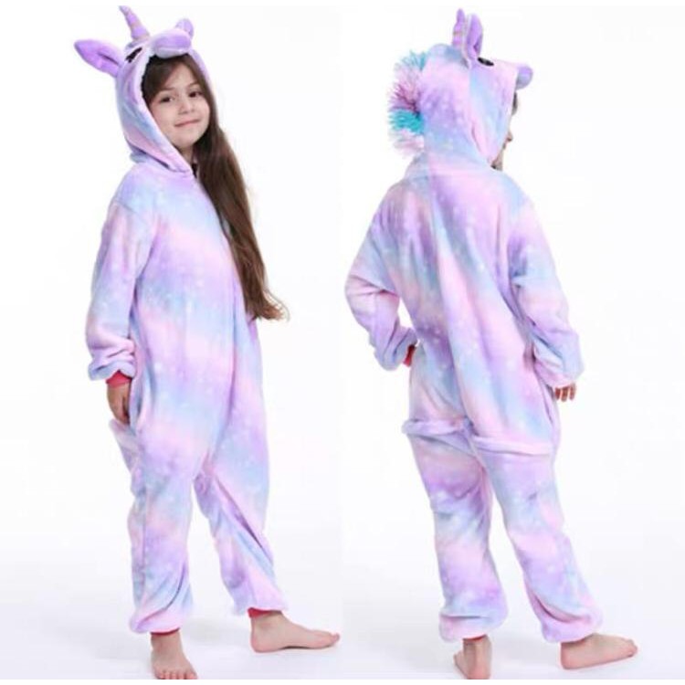 BONEKA KOSTUM ONESIE UNICORN GALAXY STARS PIYAMA COSPLAY ANAK 3