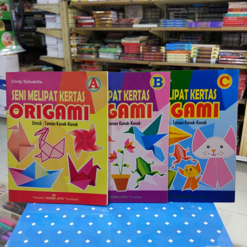 

1 set Seni Melipat Kertas Origami Jilid A B C.