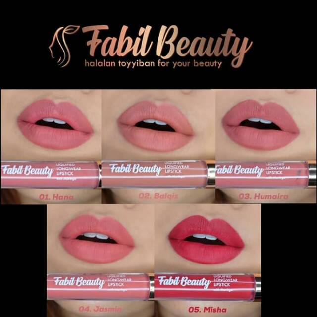 Fabil beauty Fabil lipcream liptint lipstik lipmatte produk kecantikan moringa pelembab bibir