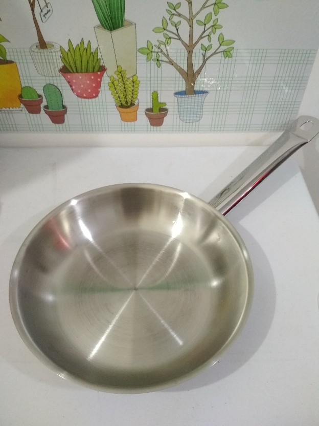 Bima Chefs Bp1901524 Frypan Stainless 3 Ply 24cm Wajan Frypan Stainless 304