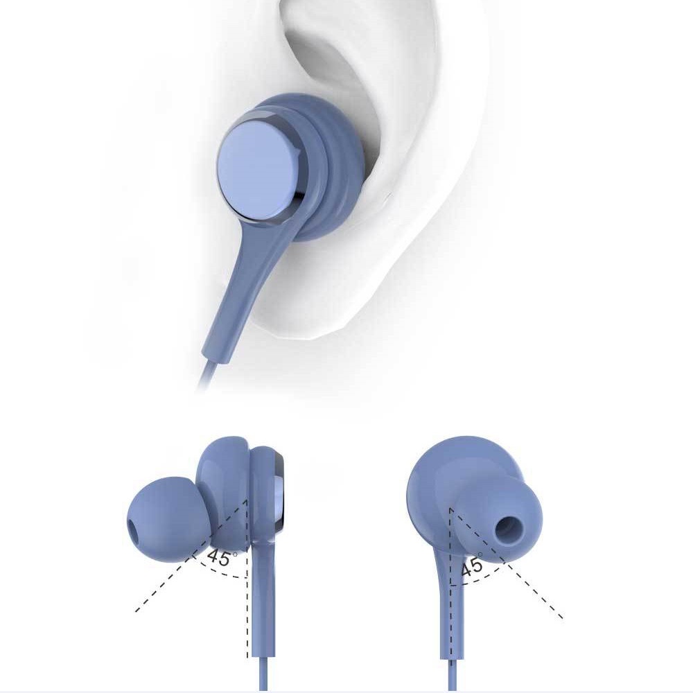 1pc Headset Earphone Sport Musik bass in-ear universal Jack 3.5mm Dengan mic Untuk Android / IOS