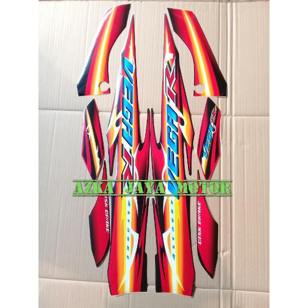 Striping - Sticker Yamaha Vega R New 2007 Merah Hitam