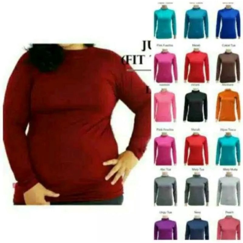 Baju Manset Lengan Panjang Ukuran XXL Jumbo/Manset Lengan Panjang Big Size/Bahan Spandek