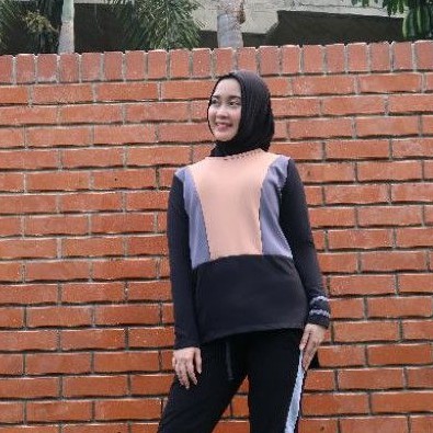 [BAJU SAJA] Baju Olahraga Wanita Muslim | Rompi Olahraga Wanita Hijab | Kaos Olahraga Wanita Lengan 