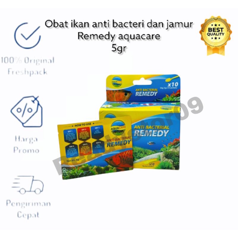 AQUACARE REMEDY 5GR 5 gr ANTI BACTERIAL Obat ikan anti bakteri jamur