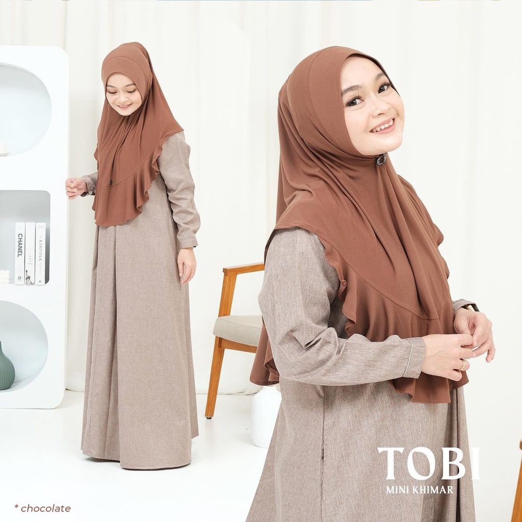 Khimar mini tobi by aneuku / khimar mini polos