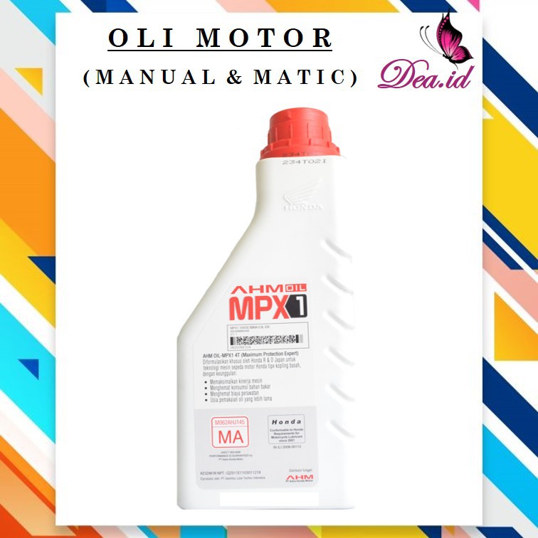 [DEASHOP] OLI MOTOR MPX 1 ORIGINAL - OLI AHM MPX 1 ORIGINAL 100 % - 0,8 LITER