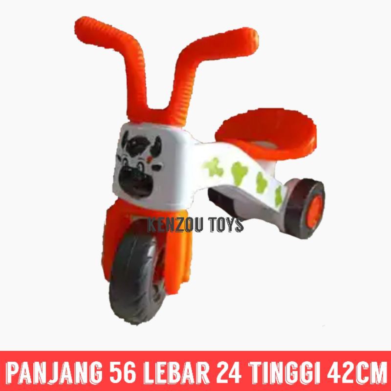 Mainan motor dorong TRICYCLE HAPPY COW / mainan sepeda dorong bentuk sapi