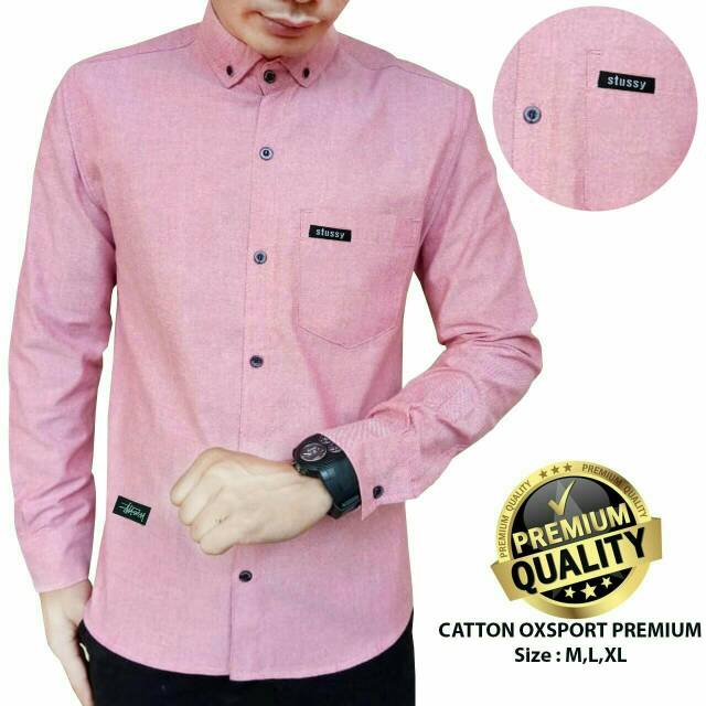 KEMEJA PRIA MENS POLOSAN LENGAN PANJANG COOLMAN PAKIAN PRIA CASUAL PAKAIAN DINAS PNS KERJA SIZE MLXL