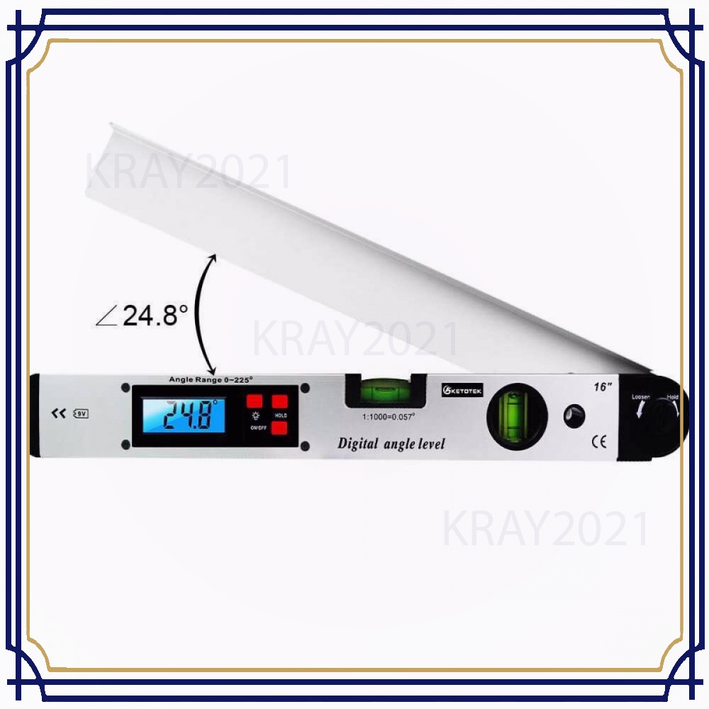 Inclinometer Goniometer Level Angle 225Deg 400mm - KET-200