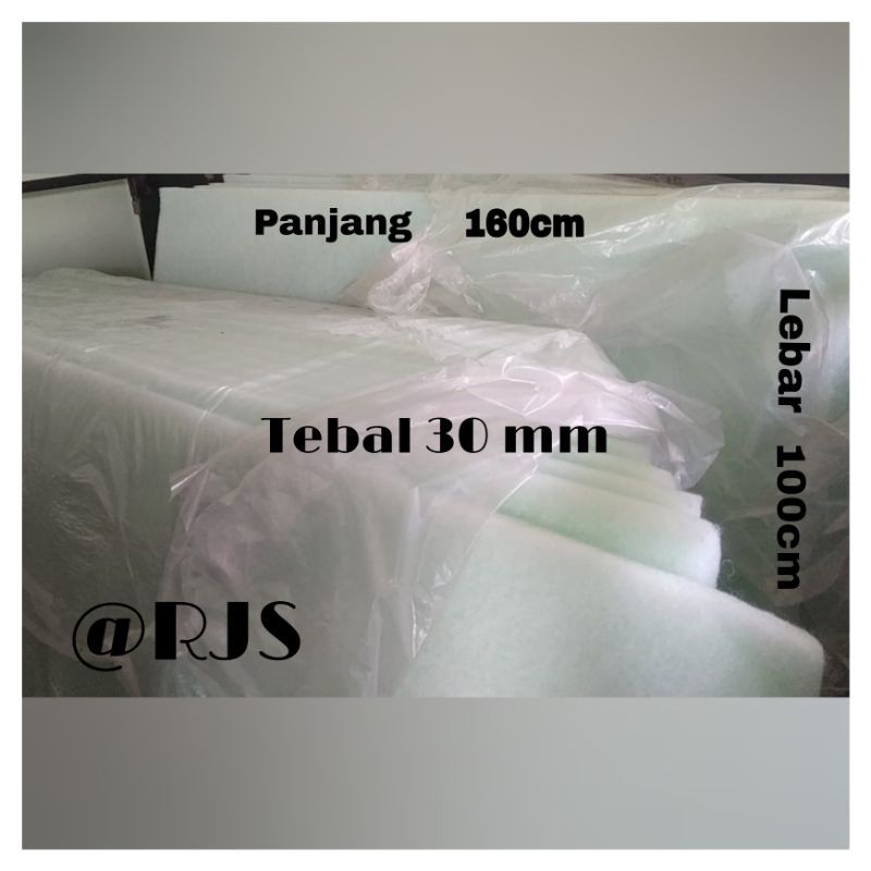 IS Dakron lembaran 160x100 tebal 3cm GSM 300 - HDP - Filter aquarium - Filter Sound system - Peredam