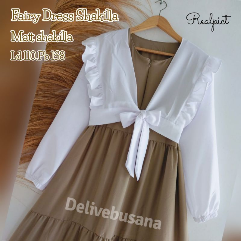 Fairy dress moscrepe premium || Shakilla dress Gamis shakila premium