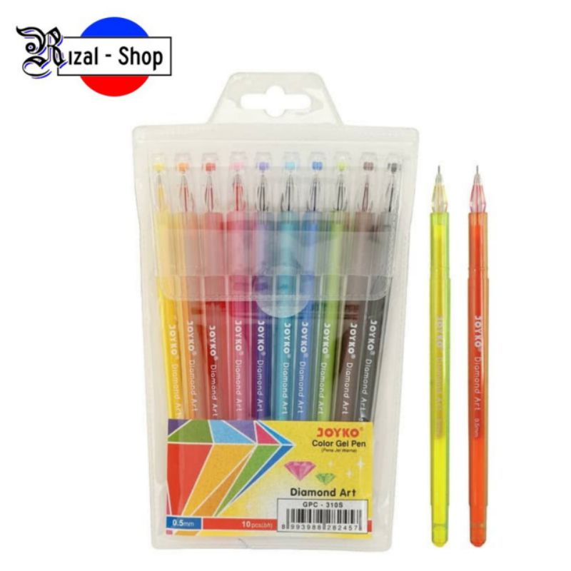 

Color Gel Pen Joyko GPC 310 Diamond Art 10 Warna