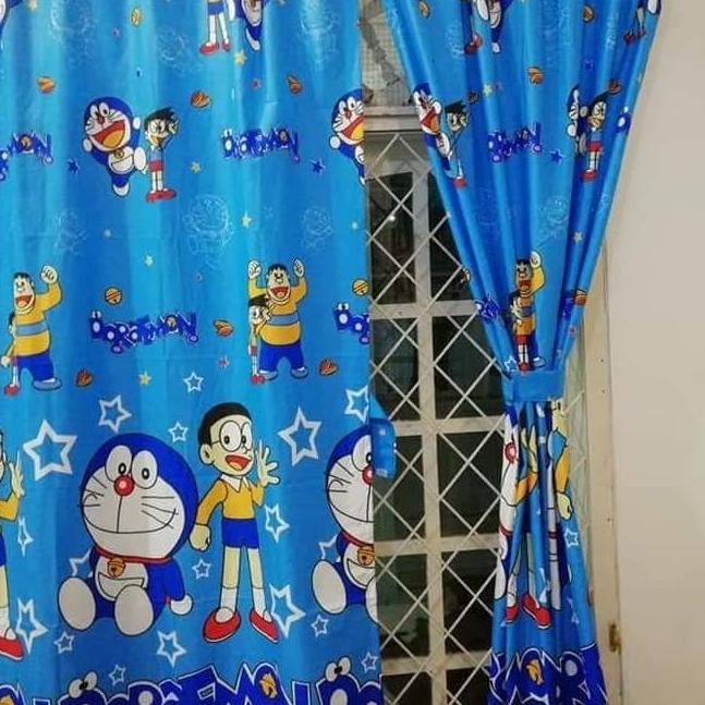 nkd-25 GORDEN PINTU KARAKTER KAMAR TIDUR | HORDENG TIRAI PINTU KAMAR TIDUR KARAKTER DORAEMON **