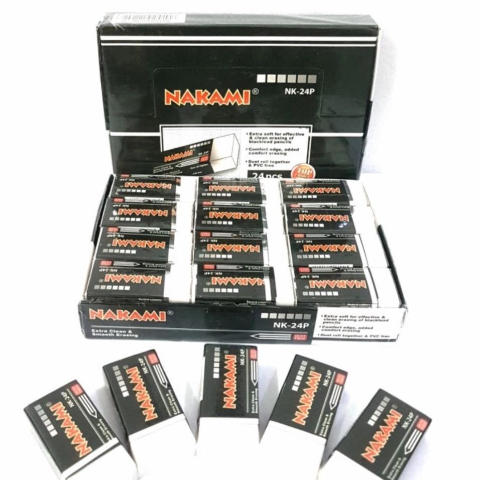 

ㅈ 24pcs Penghapus Pensil NAKAMI Eraser Murah ⇈