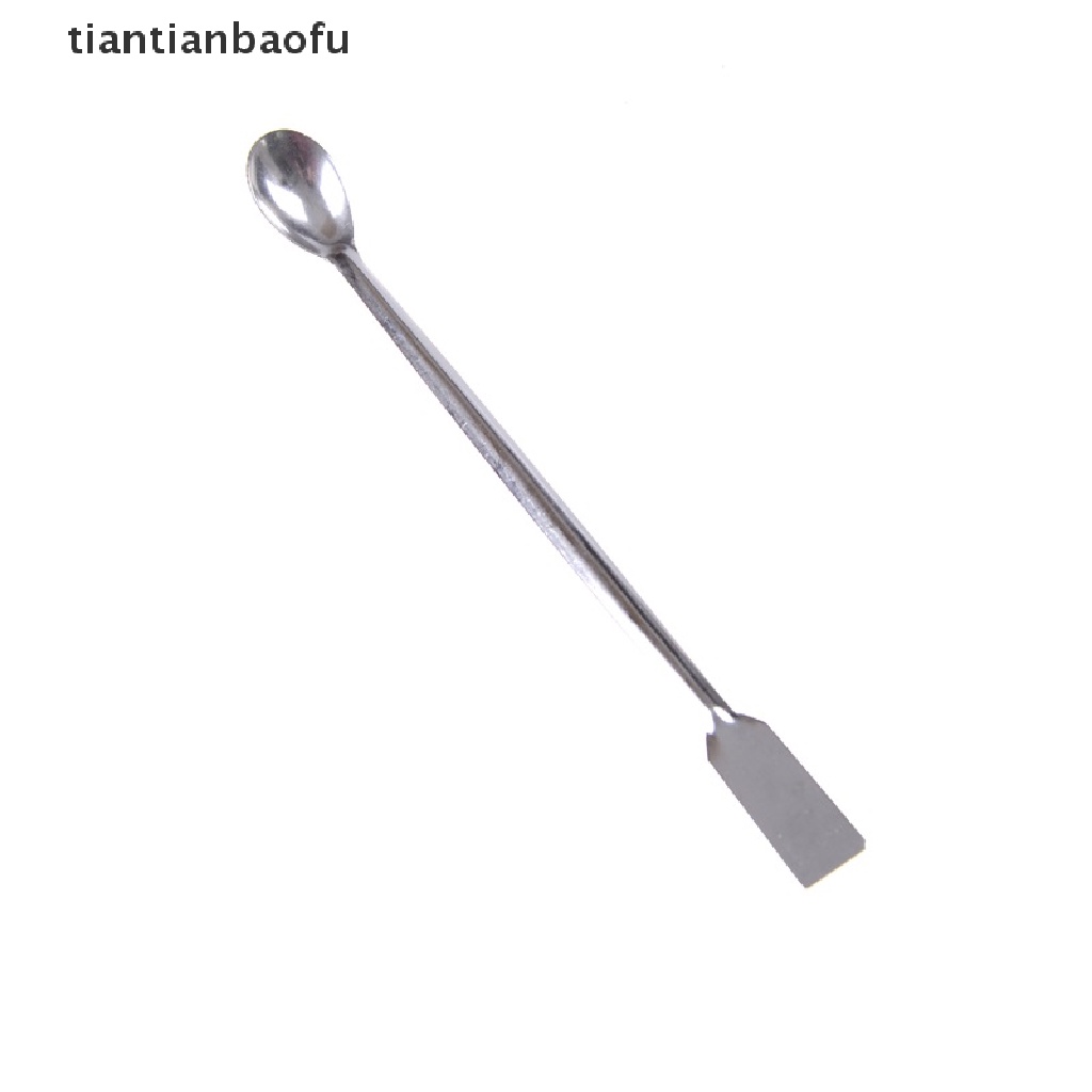 [tiantianbaofu] NEW Horn Spoon,Medicinal ladle with Spatula,Length 200mm Laboratory Supplies Hot Boutique