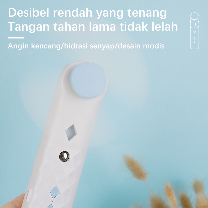 【Beli dua diskon 20%】 Goojodoq Kipas Angin 2 in 1mini Humidifier Fan USB Rechargeable