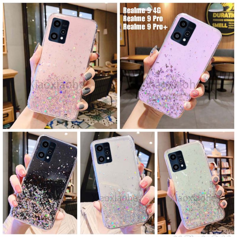 Realme 9 4G Realme 9 Pro Realme 9 Pro+ Soft Case Tpu Bahan Premium Glitter Glossy