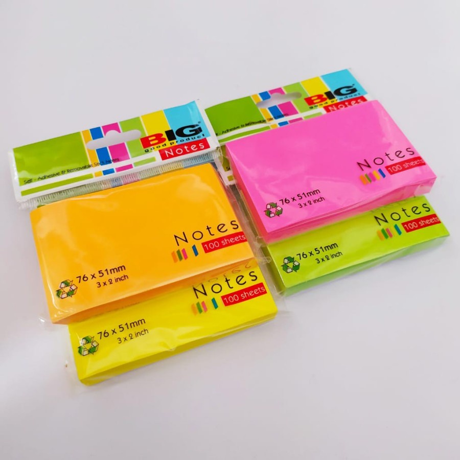 

Sticky Notes BIG Stationery 76 x 51 mm 100 Lembar