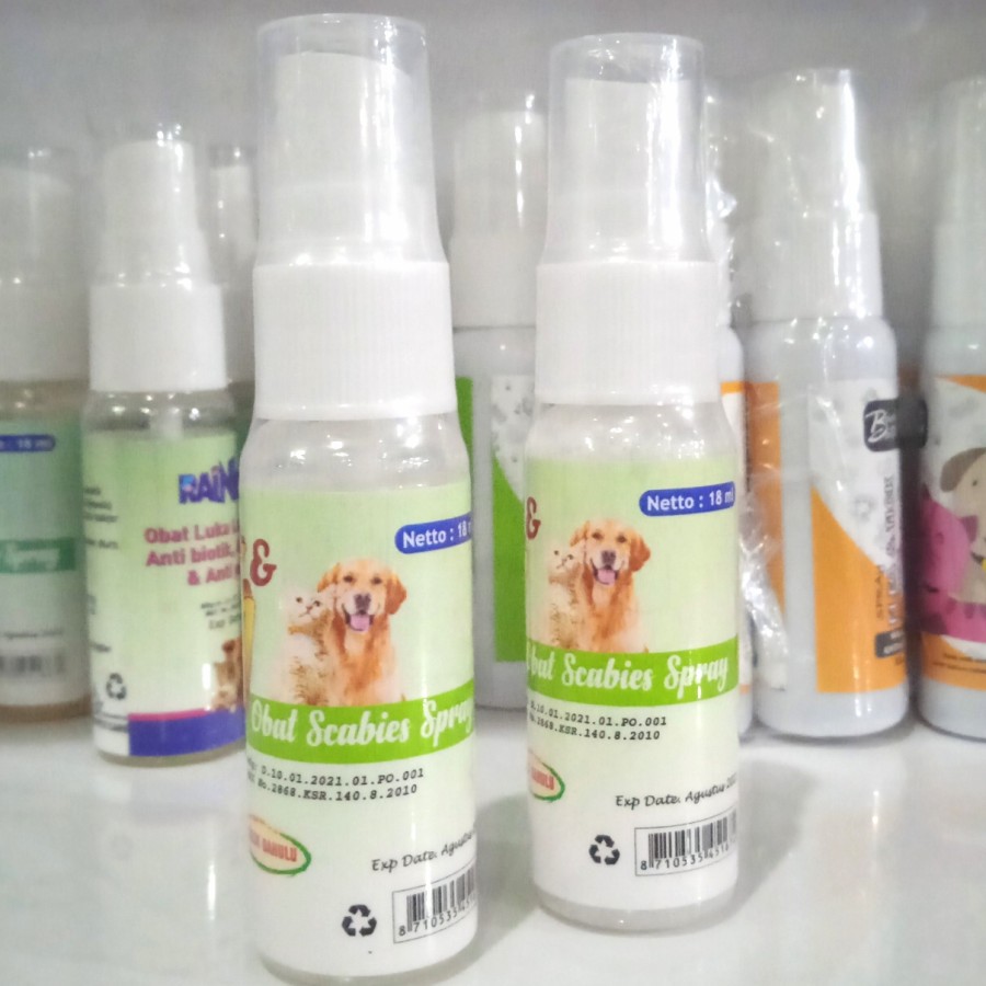 K&amp;J SCABIES SPRAY 18 ML OBAT SCABIES BOROK PADA KUCING/ANJING