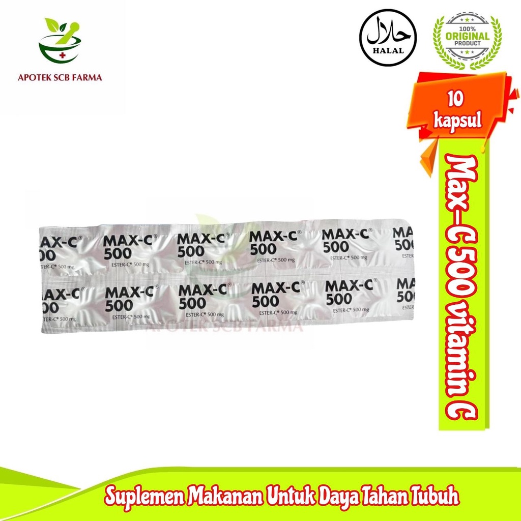Max-C 500 - Ester - C 500 Mg - Jual / Strip Isi 10 Tablet