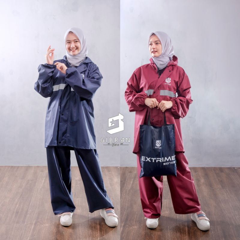 Jas Hujan Motor Extrime Series 882 Pria dan Wanita Bahan Tebal Original Setara AXIO | Raincoat Stylist