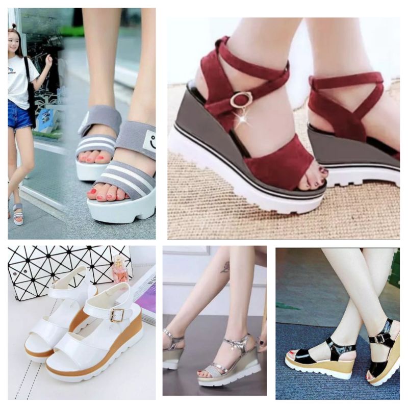 Wedges Cantik | Sandal Wedges New Impor