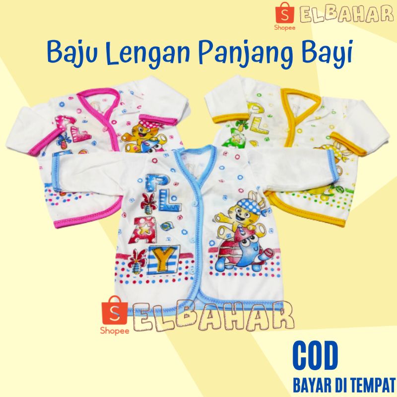 3 Pcs Baju Bayi Lengan Panjang