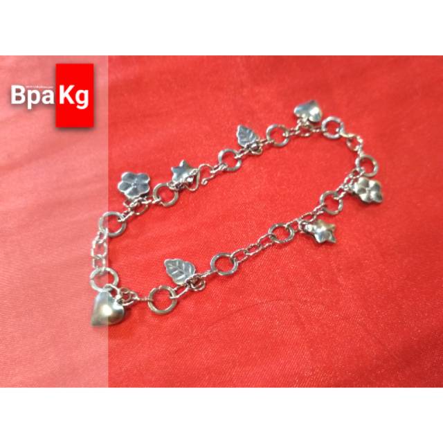 Gelang tangan dd # Gelang tangan monel besi putih asli anti karat gelang cewek cantik unik Makassar