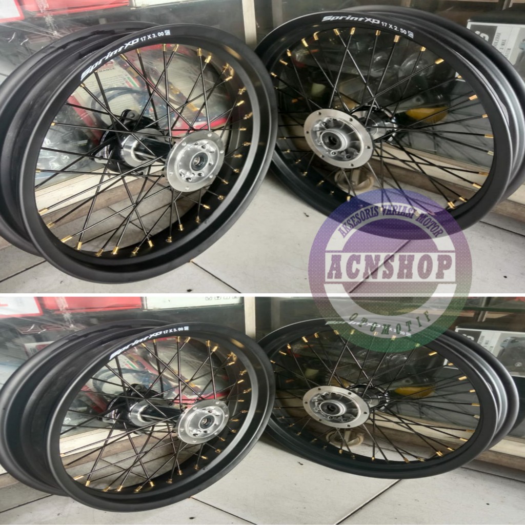 velg set rossi XD 300 - 350 x 17 Supermoto KLX CRF