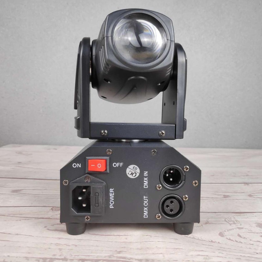 Lampu Sorot Panggung Spotlight RGB Moving Head 10W - DMX512 - Black