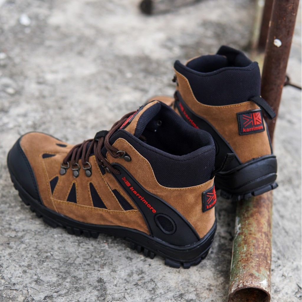 SSR Footwear - Sepatu Gunung Pria Karrimore Summit Tan Waterproof Boots Klasik Safety Hiking Traking