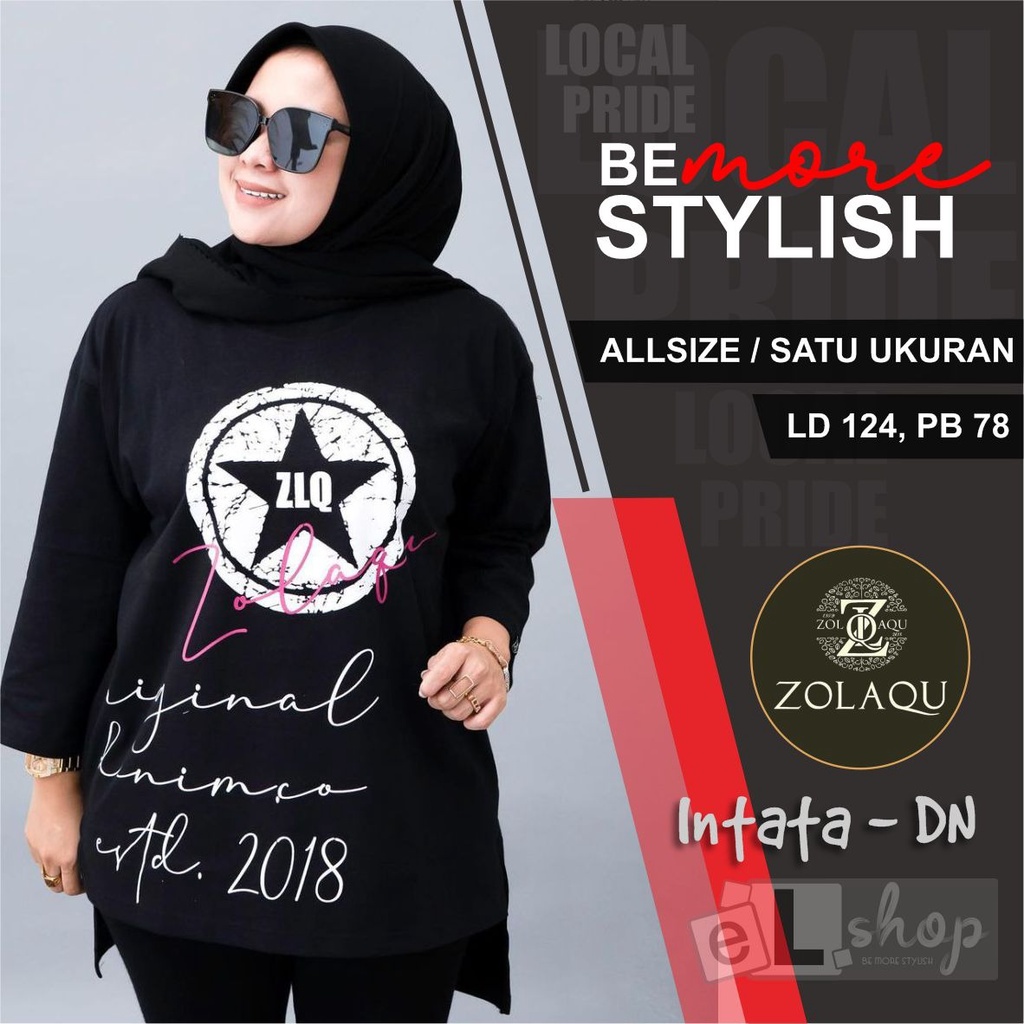 KAOS ZOLAQU ORI TERBARU 2022 ATASAN SEMI TUNIK ORIGINAL 100% PAKAIAN WANITA OUTFIT CLOTHING BAJU BLO