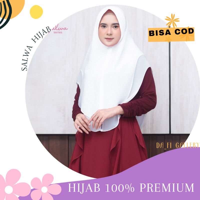 Salwa hijab jilbab Instan By Daffi Hijab/ Jilbab simpel murah/ Khusus Hitam dan Putih