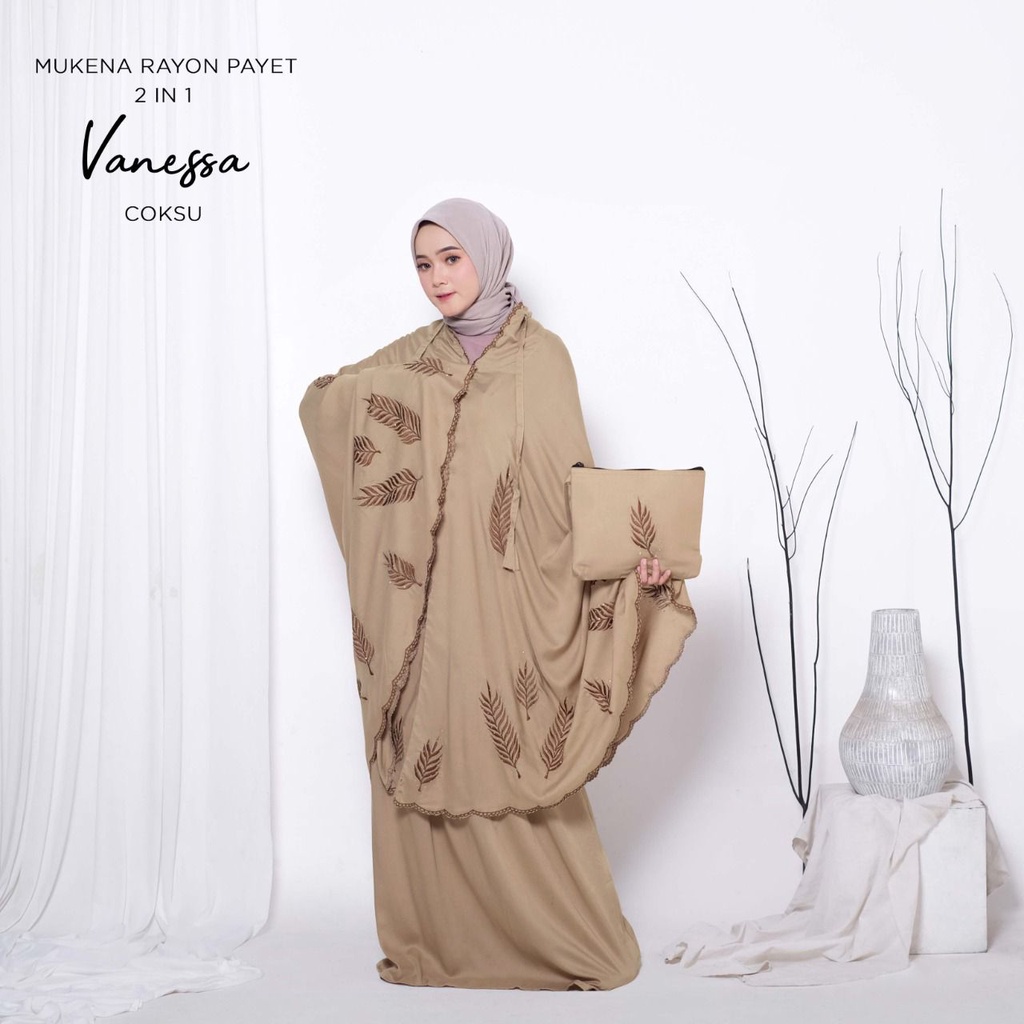 MUKENA BALI TASIK - MUKENA PAYET DEWASA RAYON 2 IN 1 VANESSA