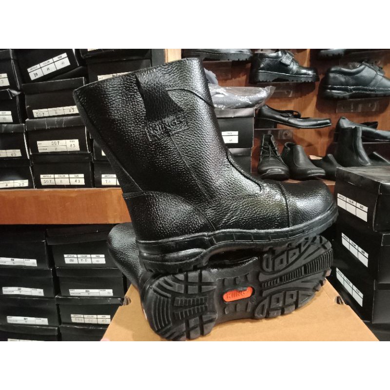 sepatu safety kings kulit sapi asli 100%