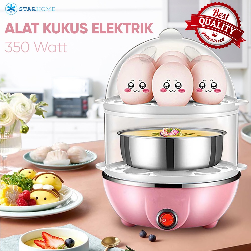 StarHome Alat Kukus Telur - Egg Boiler Cooker -  Steamer Botol Bayi - Kukusan Elektrik Serbaguna