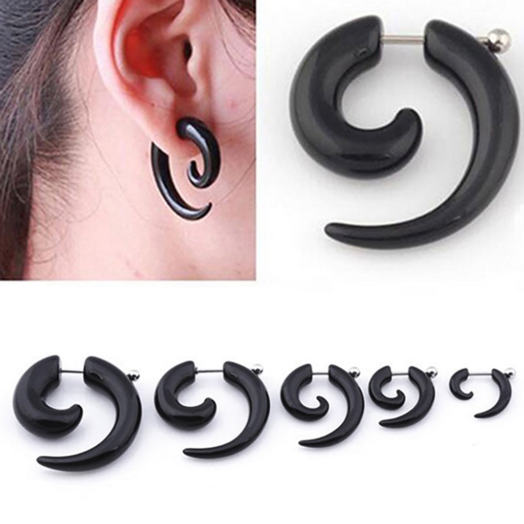 [Jianxin] Fashion Earring Stunning Punk Rock Style Unisex Snail Pattern Ear Nail for Salon