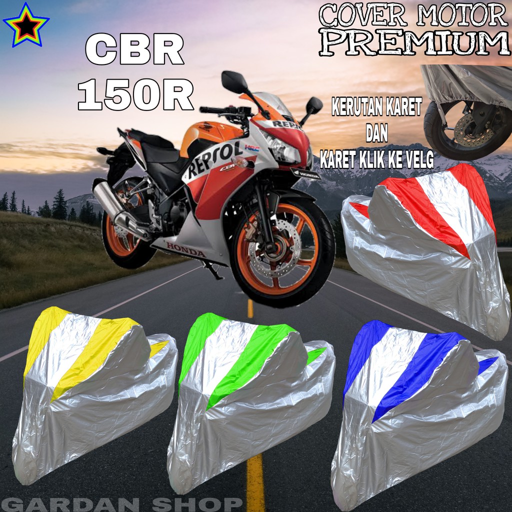 Sarung Motor CBR 150R Silver KOMBINASI Body Cover Cbr PREMIUM