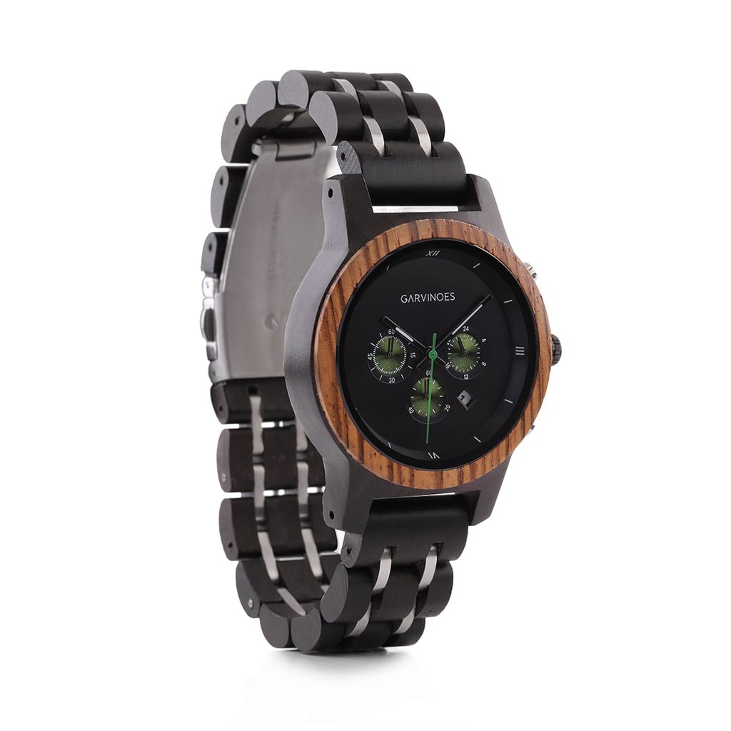 Jam Tangan Kayu Garvinoes Cassia Green Eyes