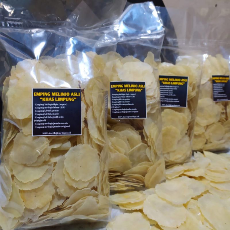 

Emping Melinjo 1/4kg ( TERMURAH ) Emping melinjo mentah super tipis 1/4kg